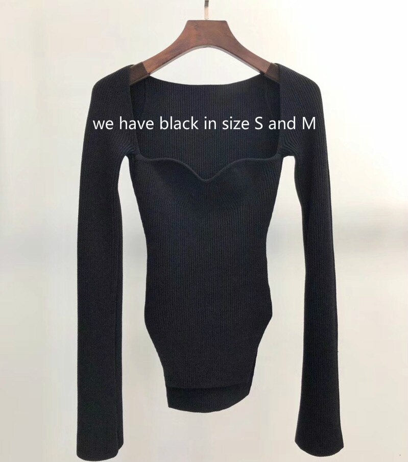 Square Collar Cashmere Sweater