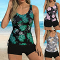 Printed High-Waist Tankini Bottoms