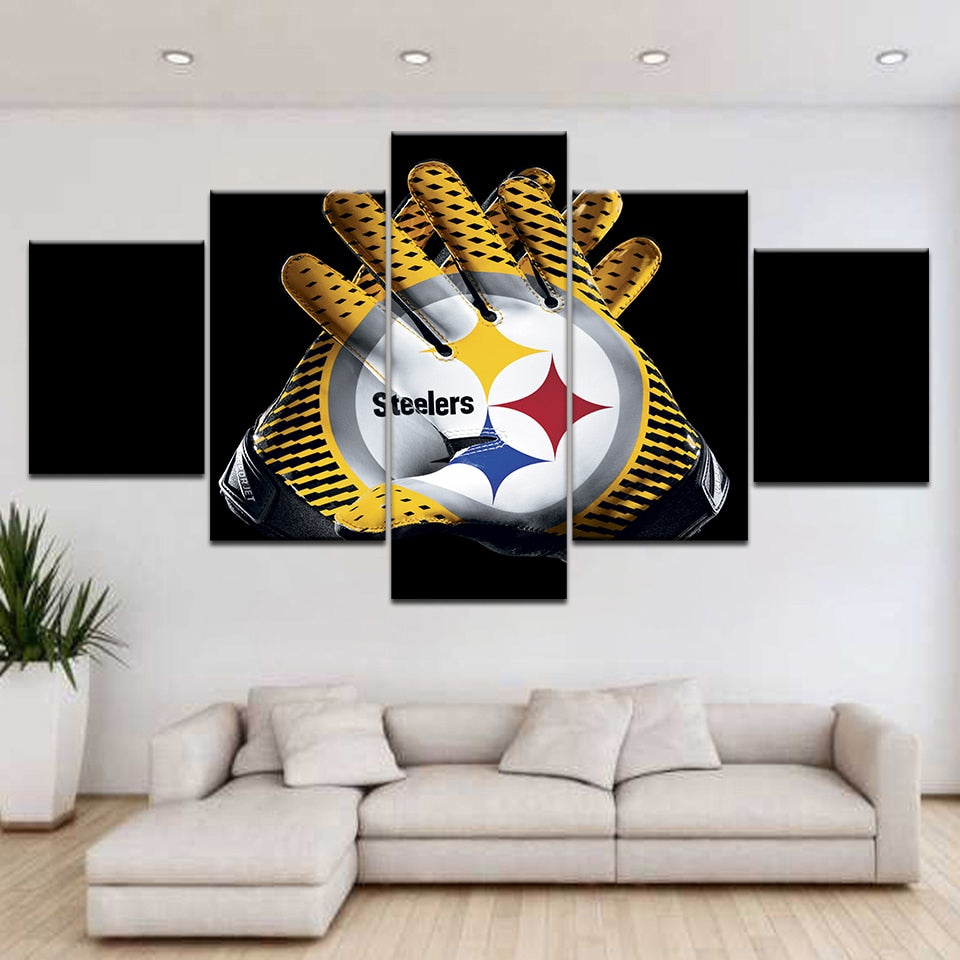 5-Piece Football Canvas Wall Art Set - detail view