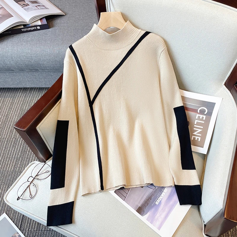 Women's Turtleneck Knit Sweater - alternate view
