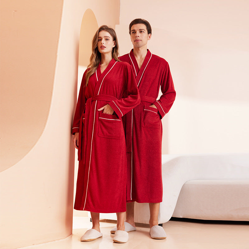 Unisex Long-Sleeve Terry Bathrobe - alternate view