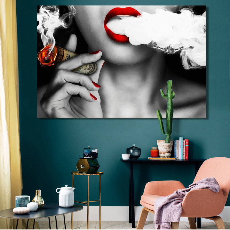 Modern Abstract Portrait Canvas Art - alternate view