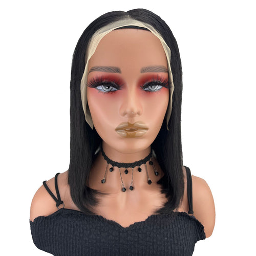 Bob-Cut Full Lace Front Human Hair Wig - alternate view