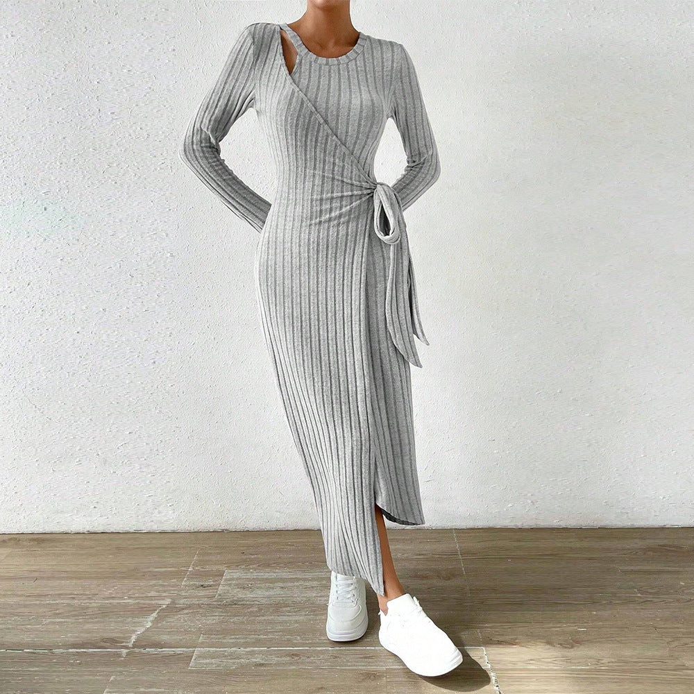 Irregular Hem Long Skirt Dress - detail view