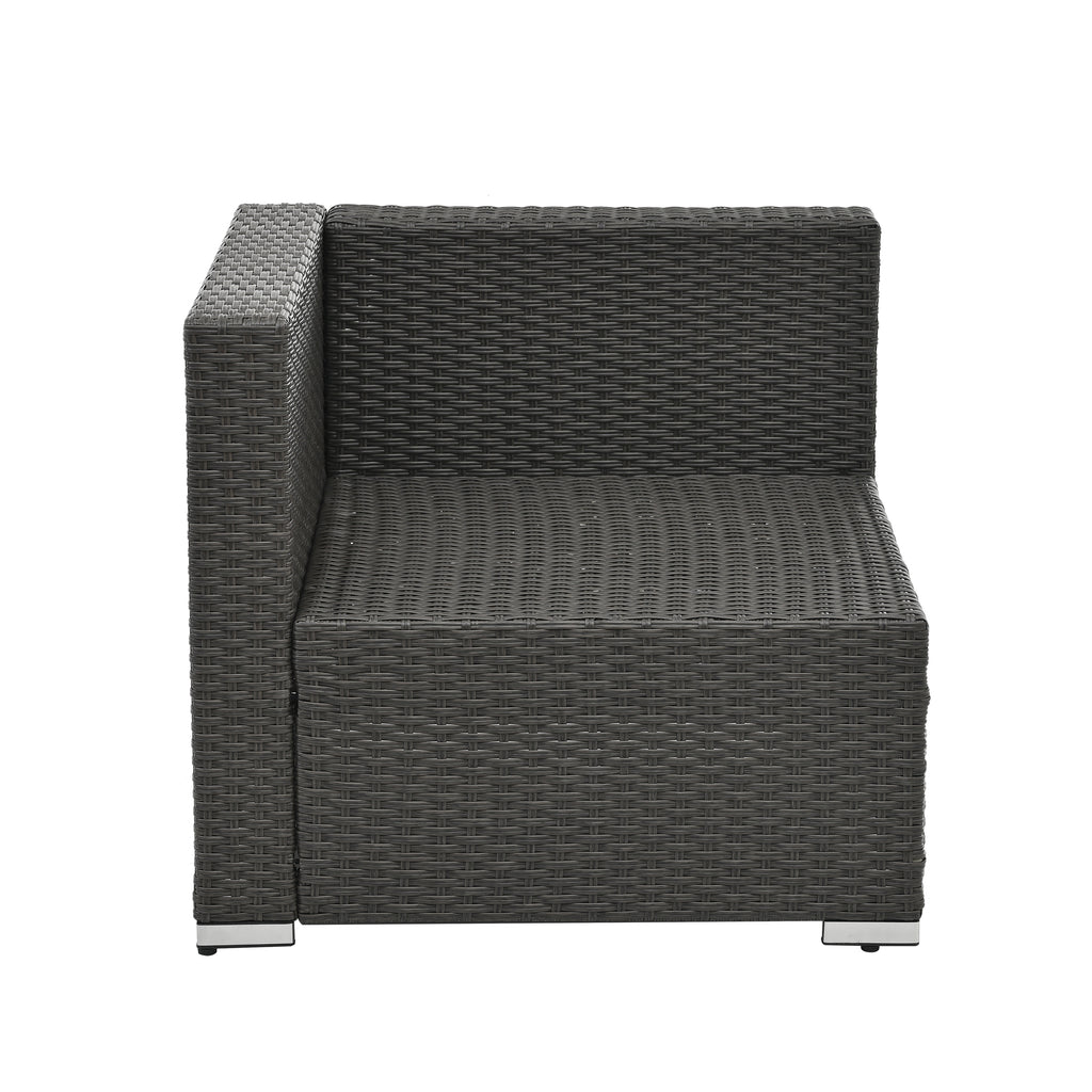 Dark Gray PE Rattan Patio Furniture Set