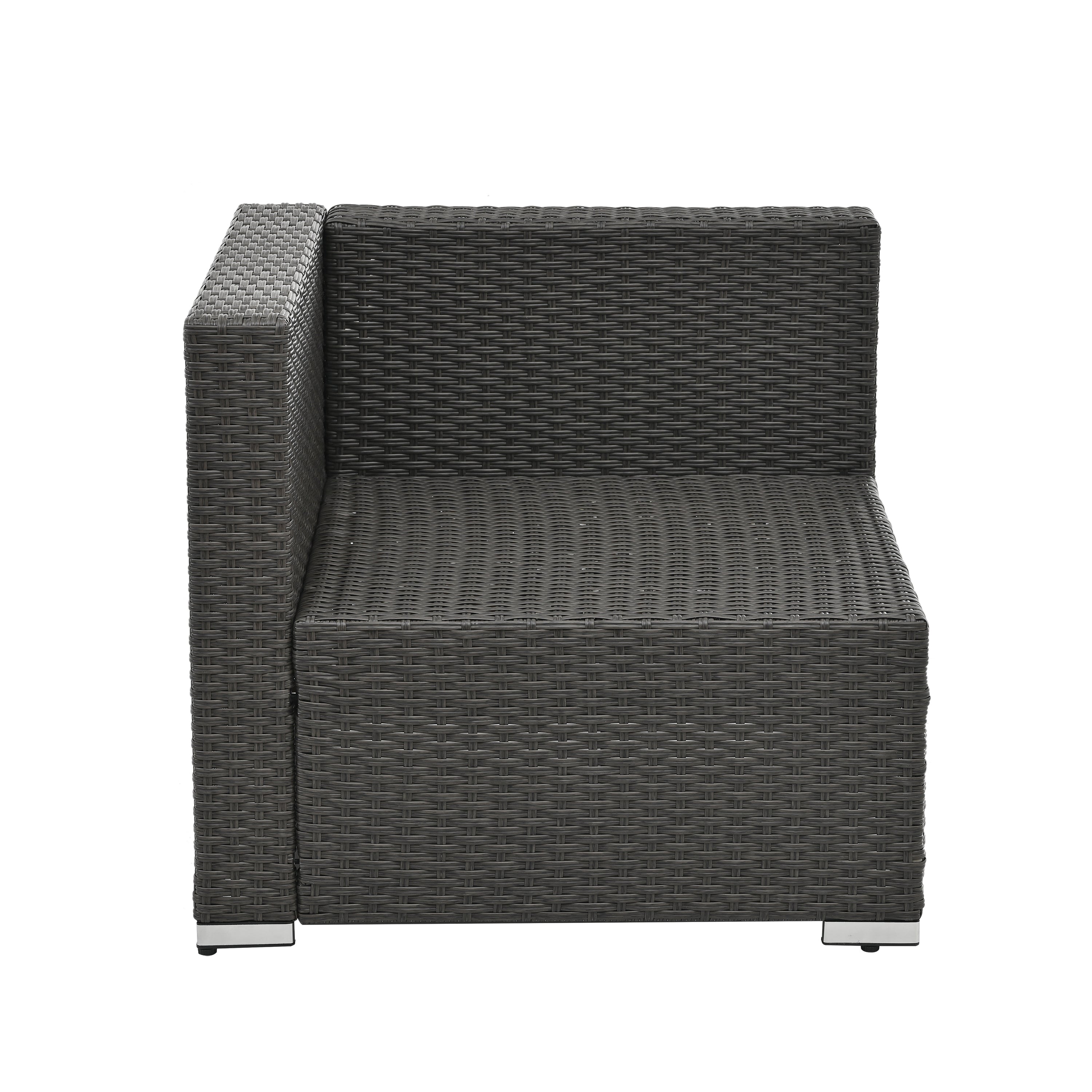 Dark Gray PE Rattan Patio Furniture Set