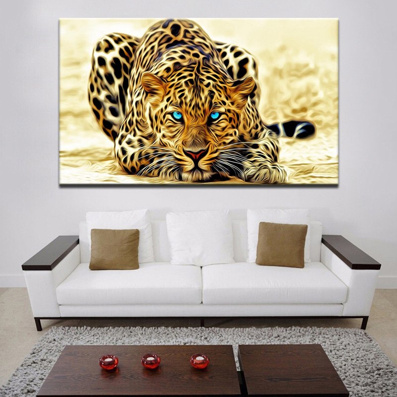 Leopard Print Canvas Wall Art - alternate view