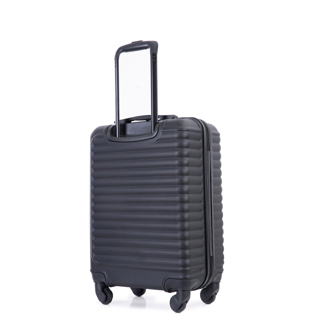 20" Carry-on Luggage Lightweight Suitcase, Spinner Wheels, Black