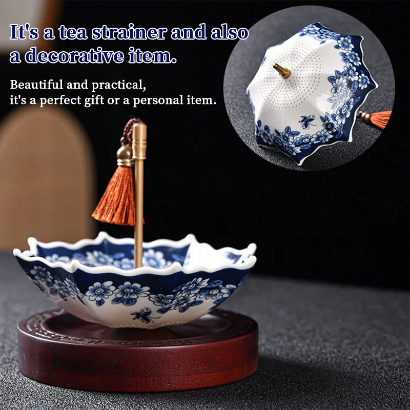 Porcelain Umbrella Tea Strainer