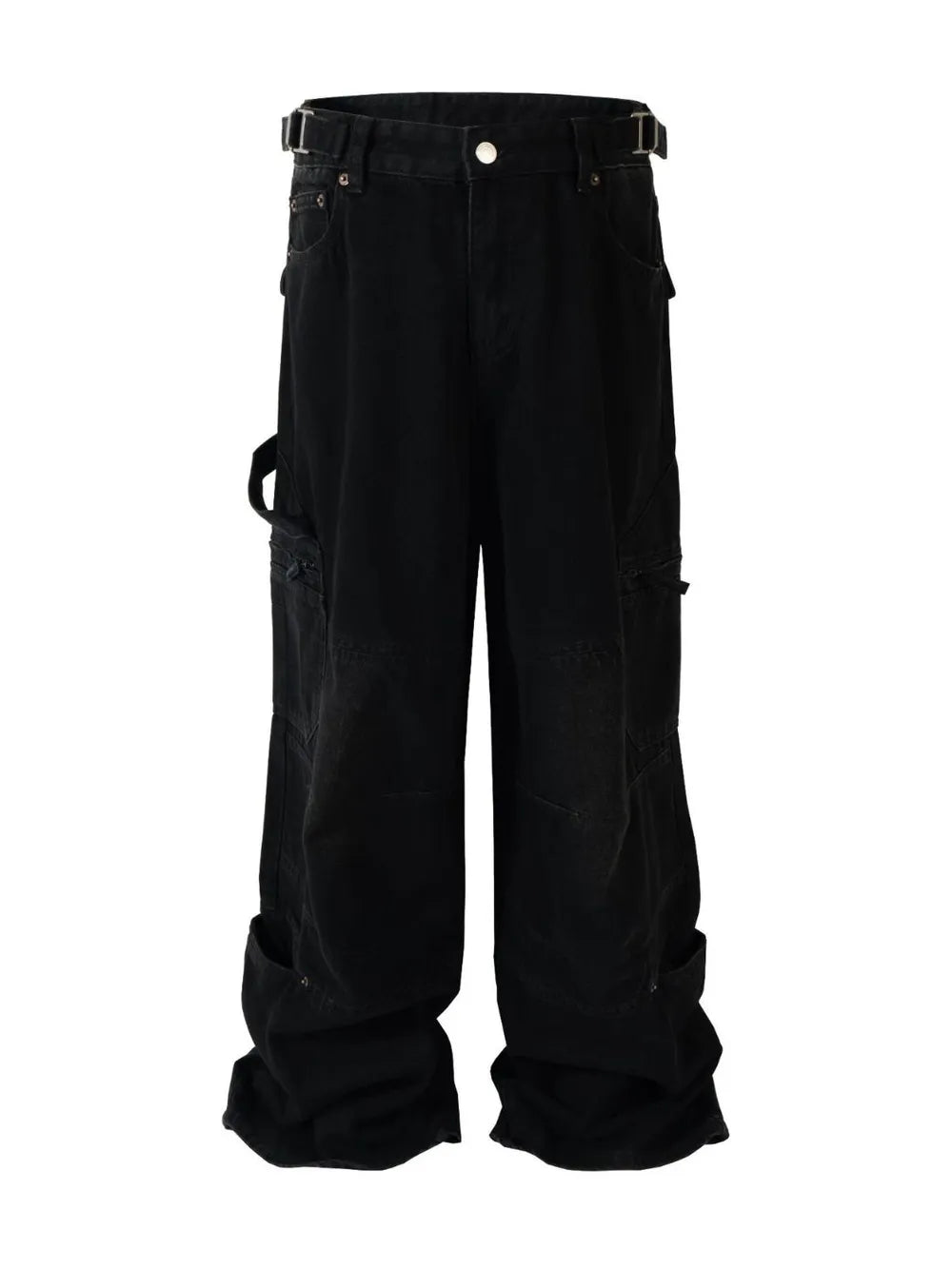 Men's Wide-Leg Jeans with Pockets