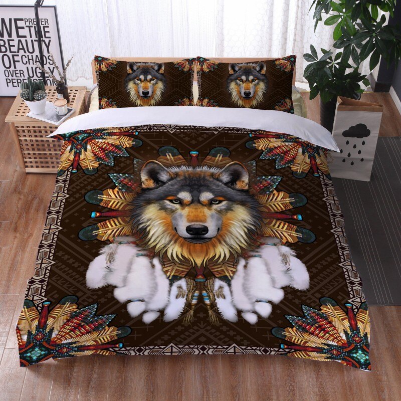 Bohemian Mandala Feather Duvet Cover Set