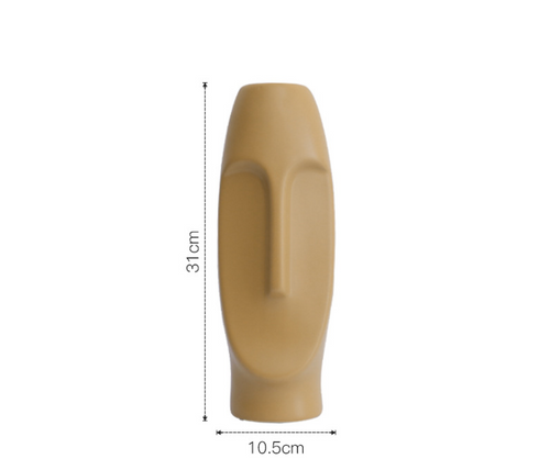 Abstract Ceramic Face Vase - alternate view