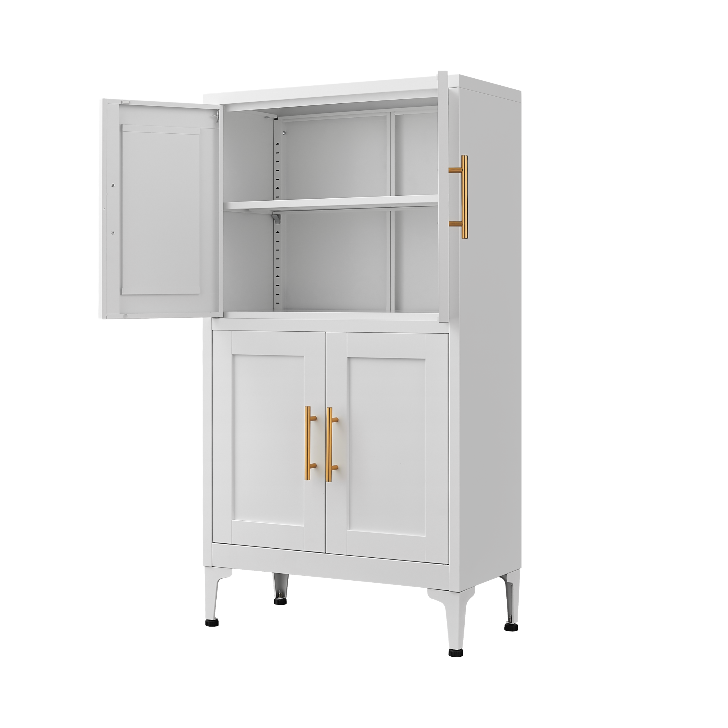 White Metal Kitchen Pantry Cabinet