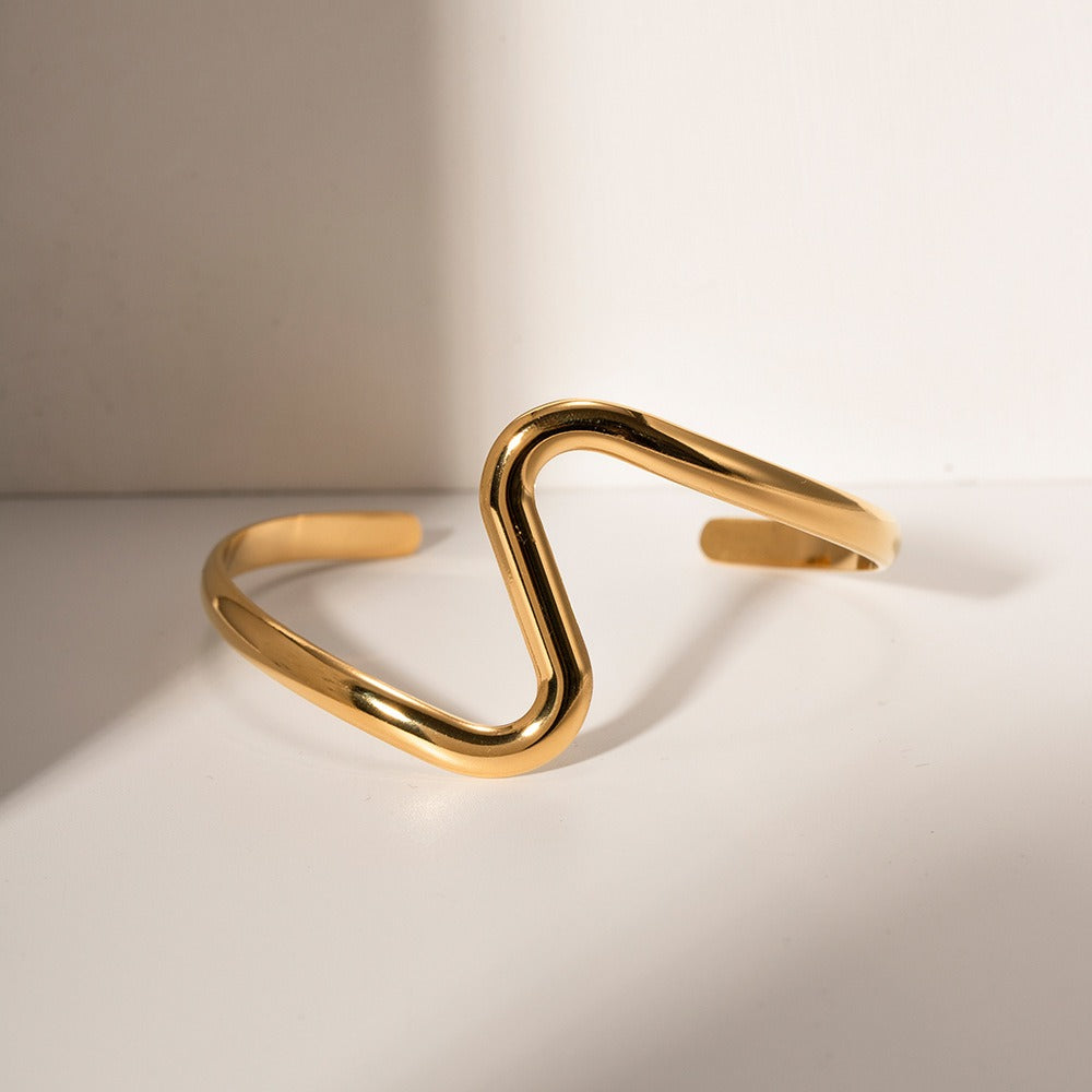 Titanium Steel S-Curve Bracelet - alternate view