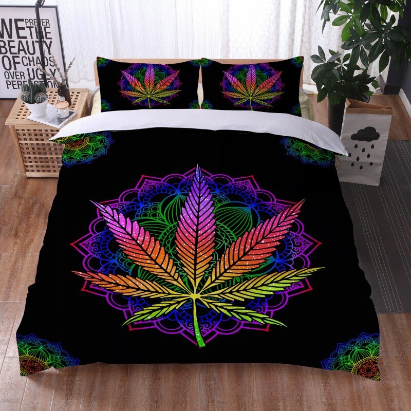Bohemian Mandala Feather Duvet Cover Set