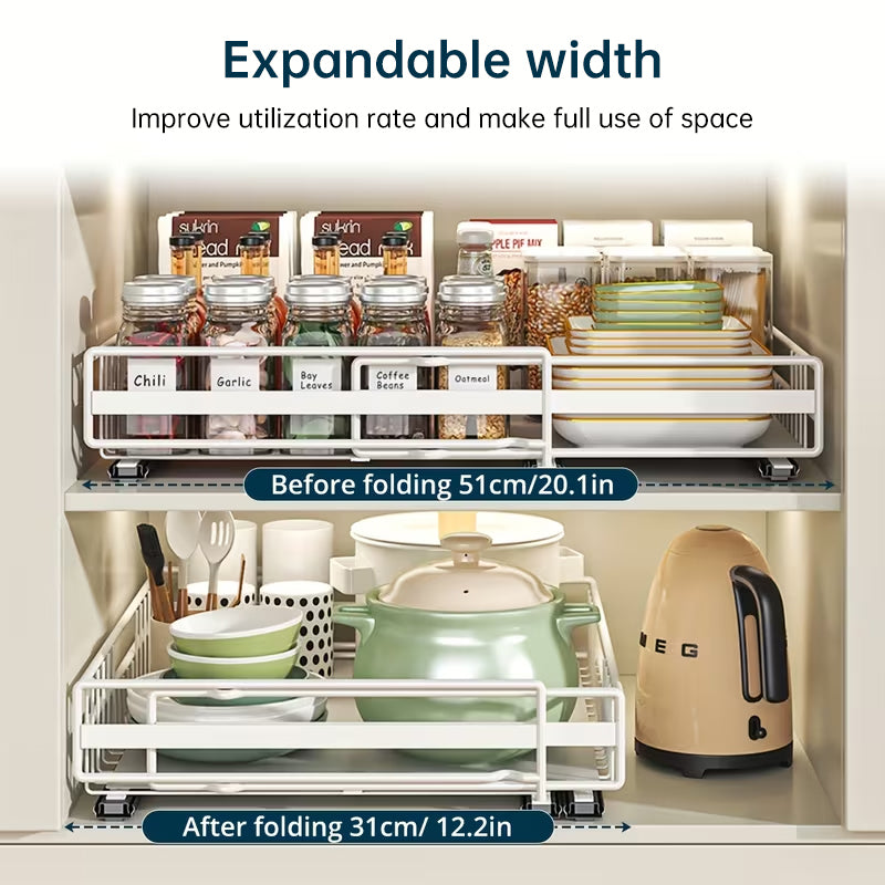 No-Drill Pull-Out Spice Rack (2-Pack)
