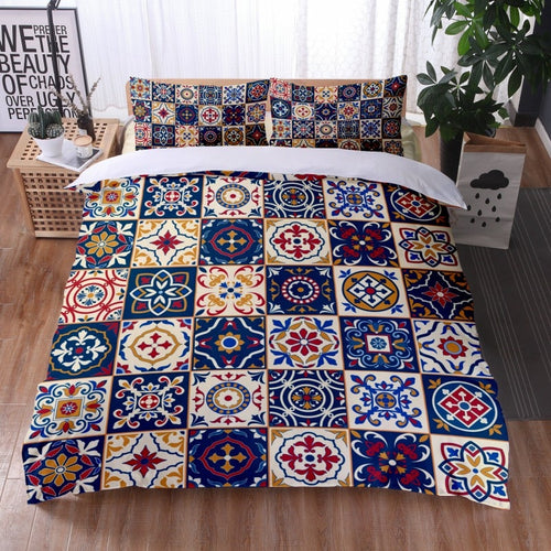 Bohemian Mandala Feather Duvet Cover Set - alternate view