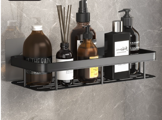 No-Drill Rectangular Bathroom Shelf - alternate view
