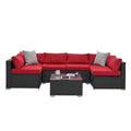 Dark Gray PE Rattan Patio Furniture Set