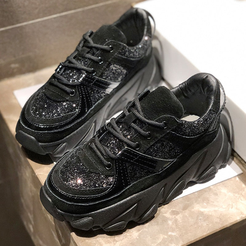 Women's Chunky Platform Wedge Sneakers - alternate view