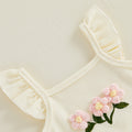 Girls' 3D Flower Vest & Shorts Set
