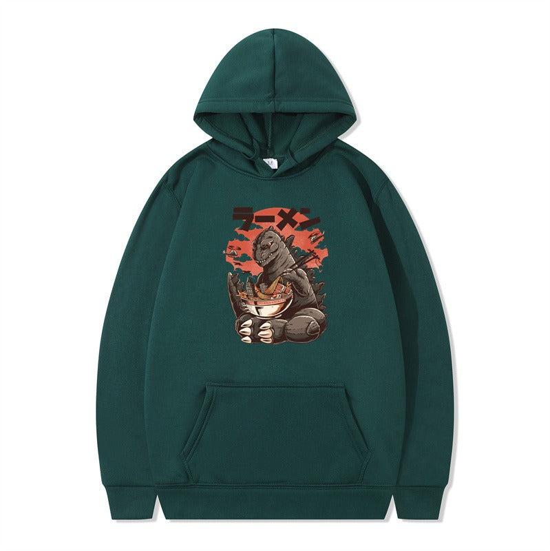 Graphic Print Pullover Hoodie