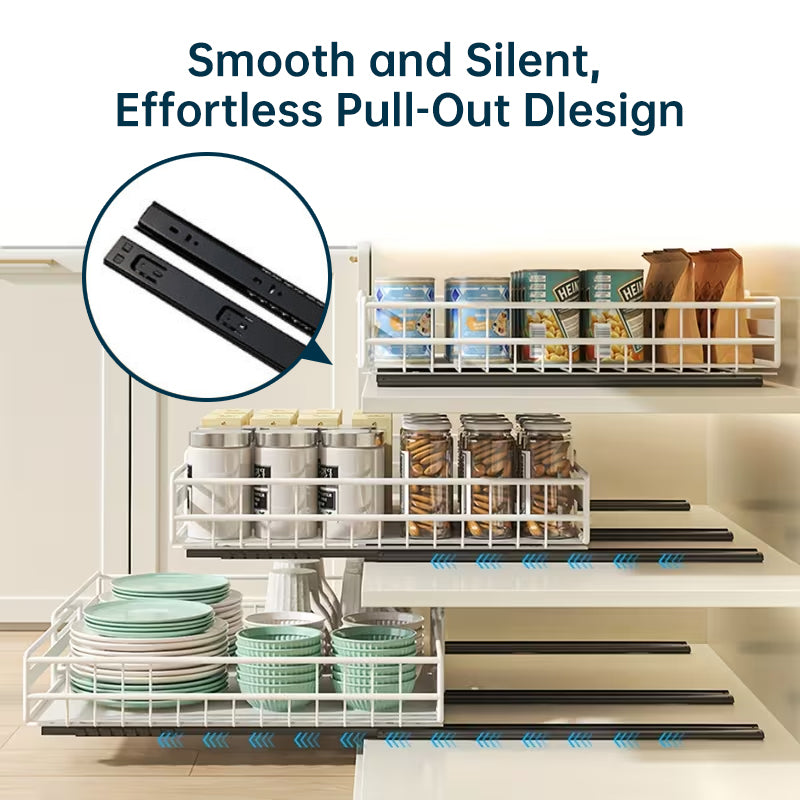 No-Drill Pull-Out Spice Rack (2-Pack)