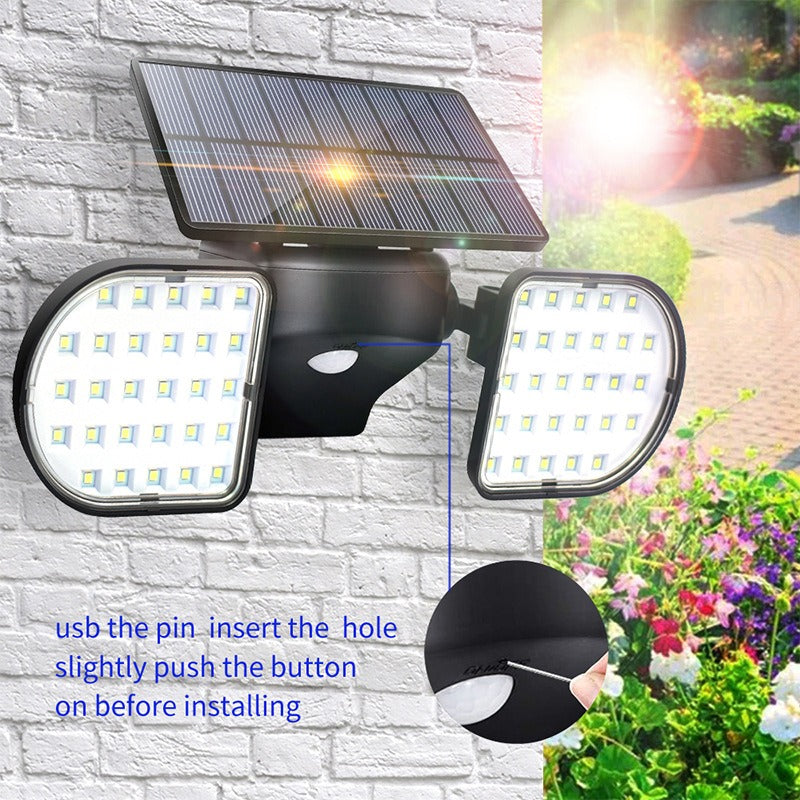 Solar Motion-Sensor Garden Wall Light