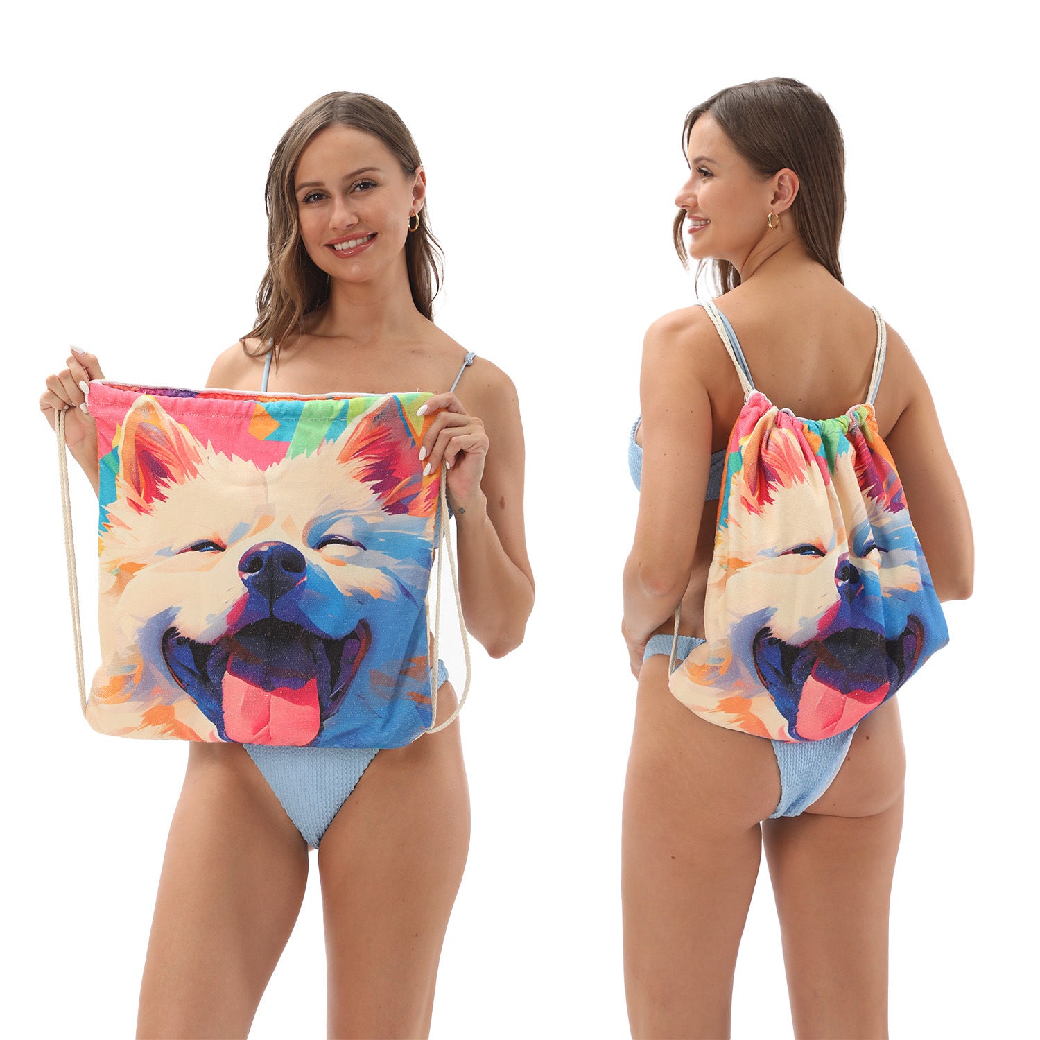 Foldable Two-in-One Beach & Bath Towel - alternate view