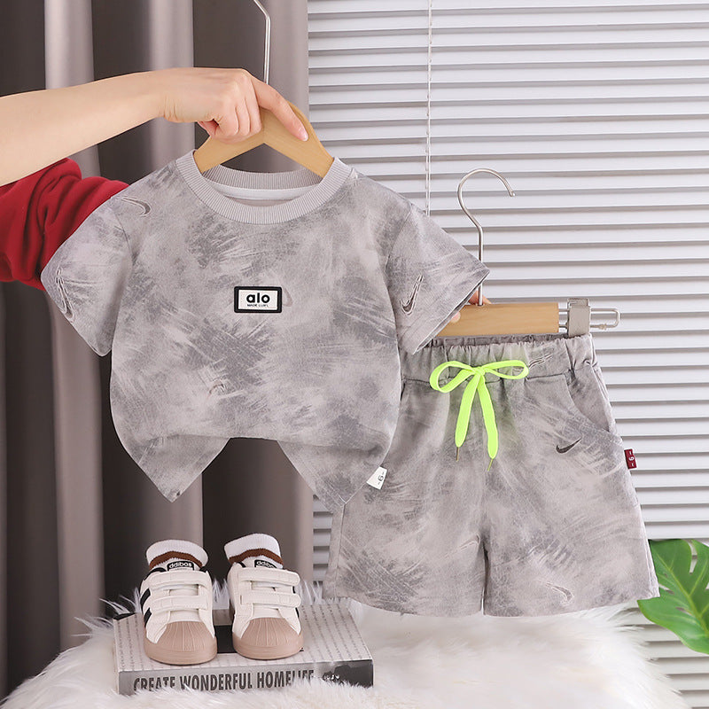 Kids' Summer Sports Two-Piece Set | Short Sleeve & Shorts