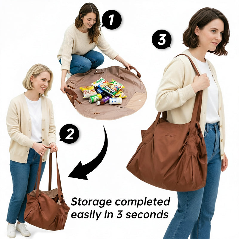 2-in-1 Foldable Travel Duffel Bag & Picnic Blanket | Waterproof | Weekend, Gym & Beach