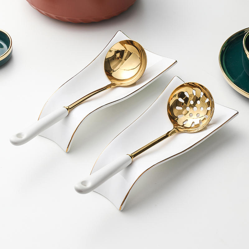 Ceramic-Handle Kitchen Utensil Set