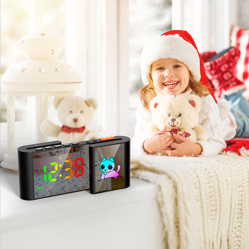 S-Shaped RGB Dual-Screen Alarm Clock