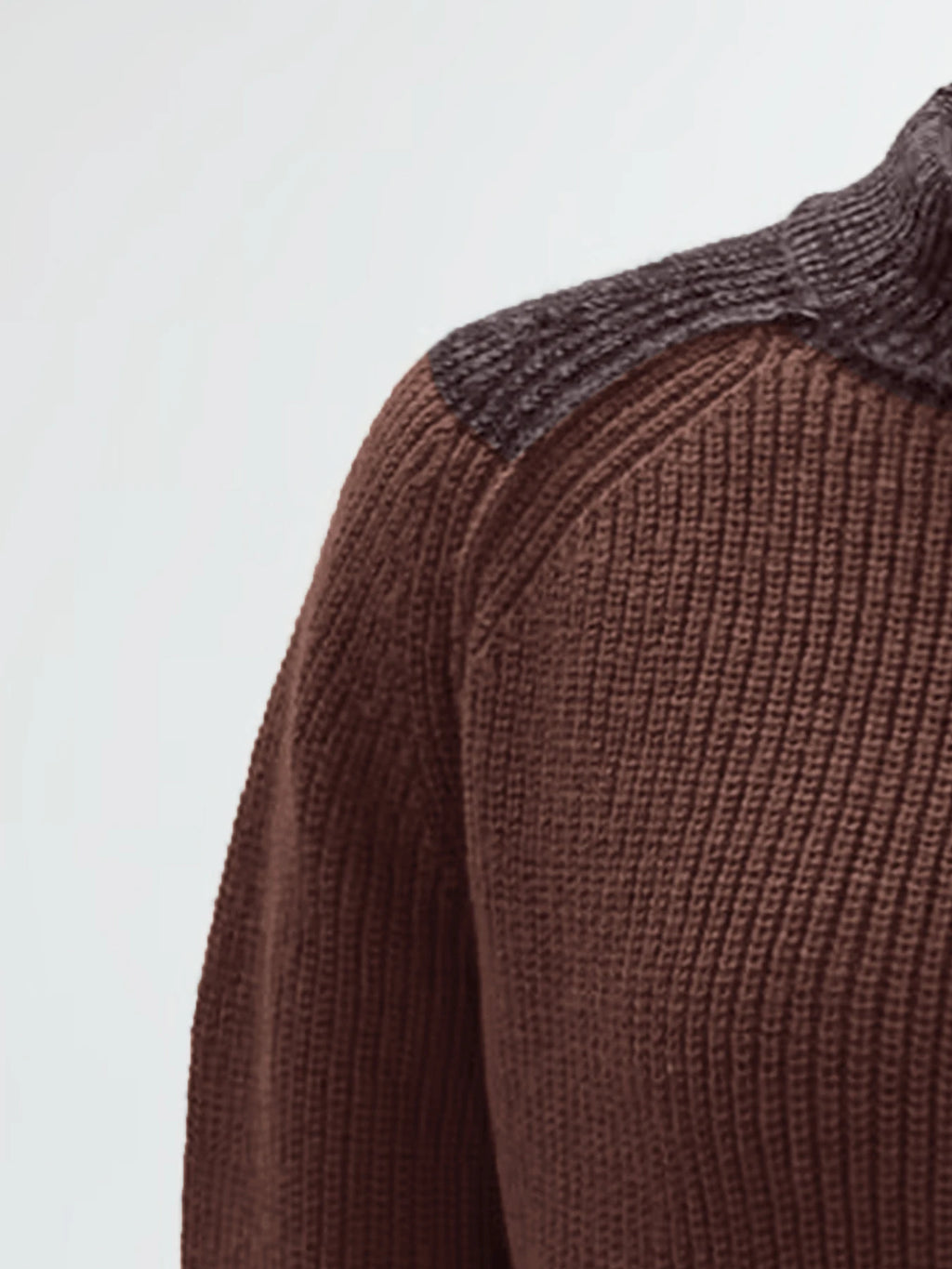 Patchwork Pullover Sweater - detail view
