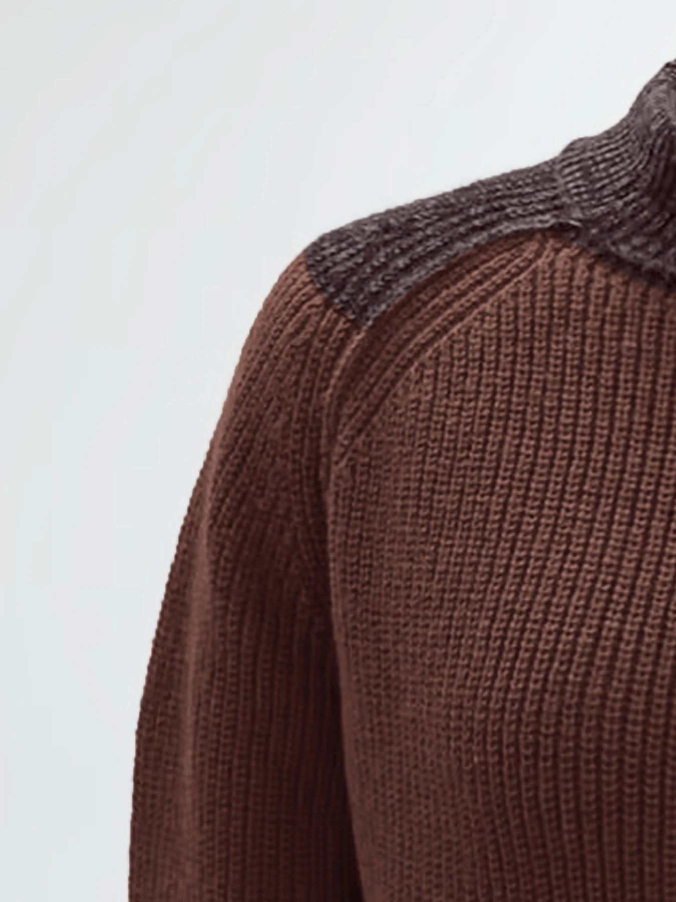 Patchwork Pullover Sweater - detail view