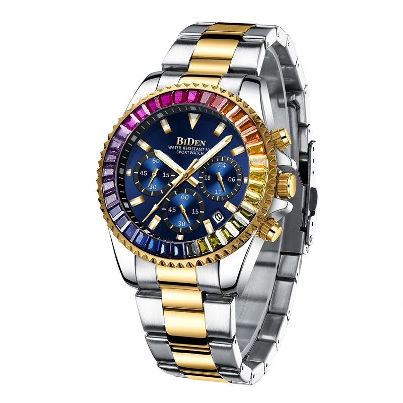 Men's Waterproof Leisure Quartz Watch - detail view