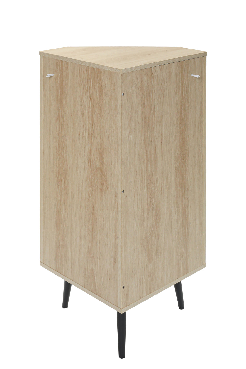 Rattan Door Freestanding Corner Cabinet