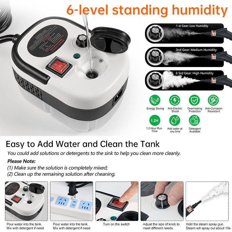 Portable High-Temp Steam Cleaner - detail view
