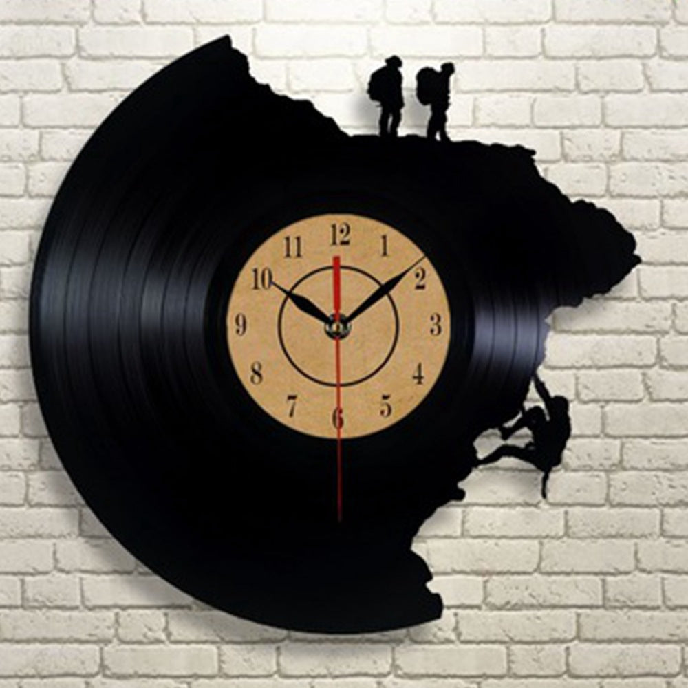 Vinyl Record-Style Wall Clock - detail view