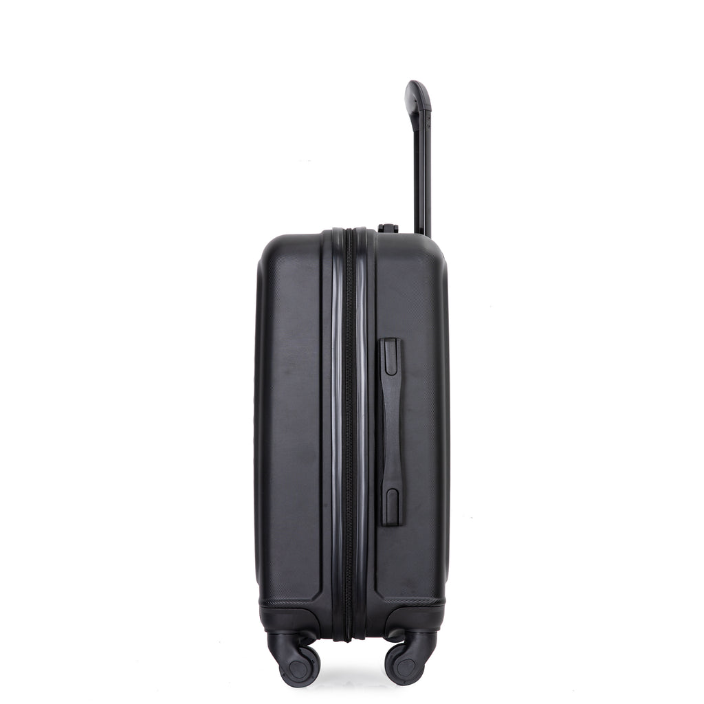 20" Carry-on Luggage Lightweight Suitcase, Spinner Wheels, Black