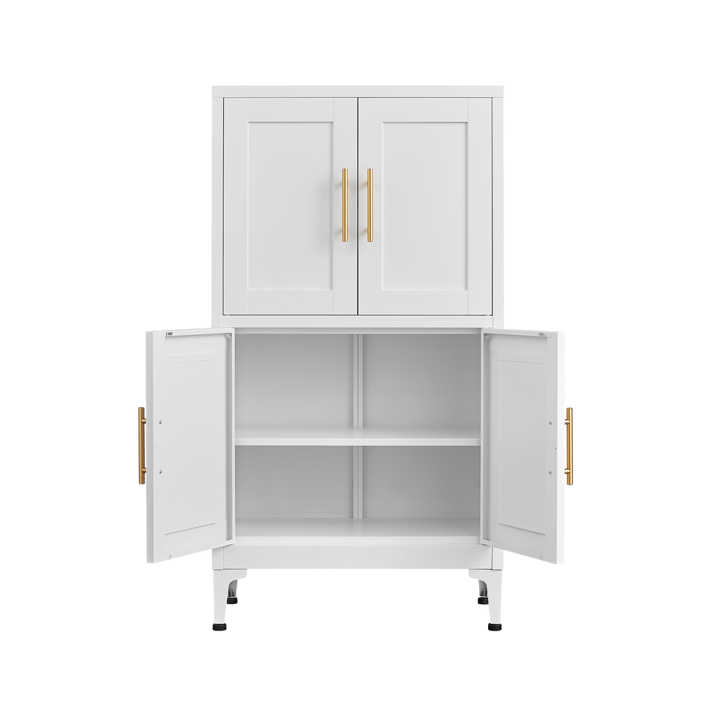 White Metal Kitchen Pantry Cabinet