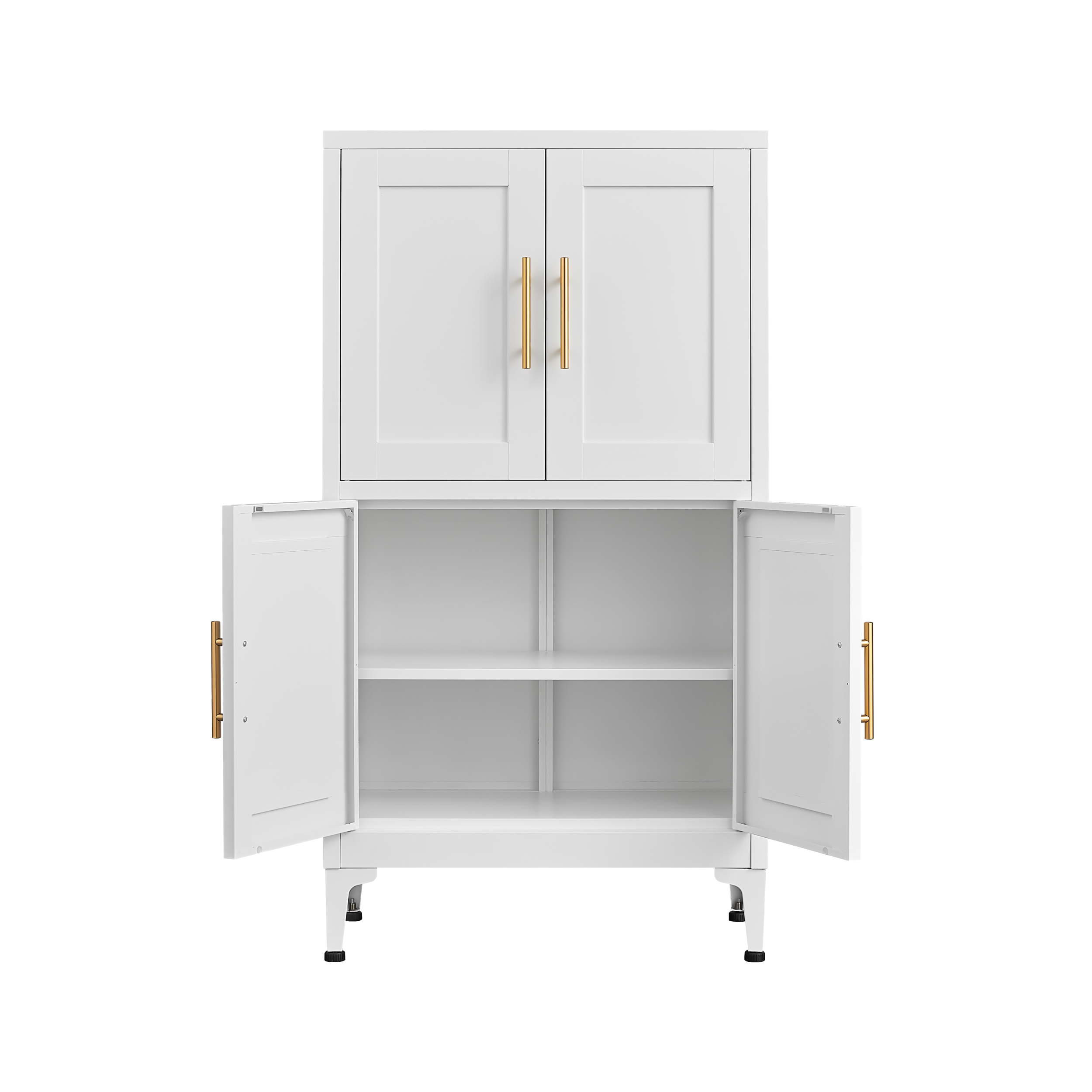 White Metal Kitchen Pantry Cabinet