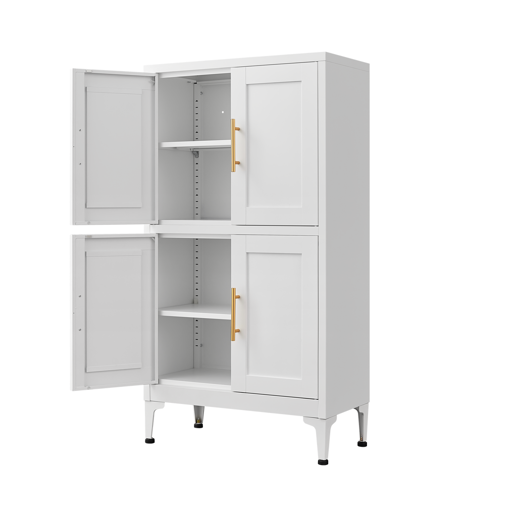 White Metal Kitchen Pantry Cabinet