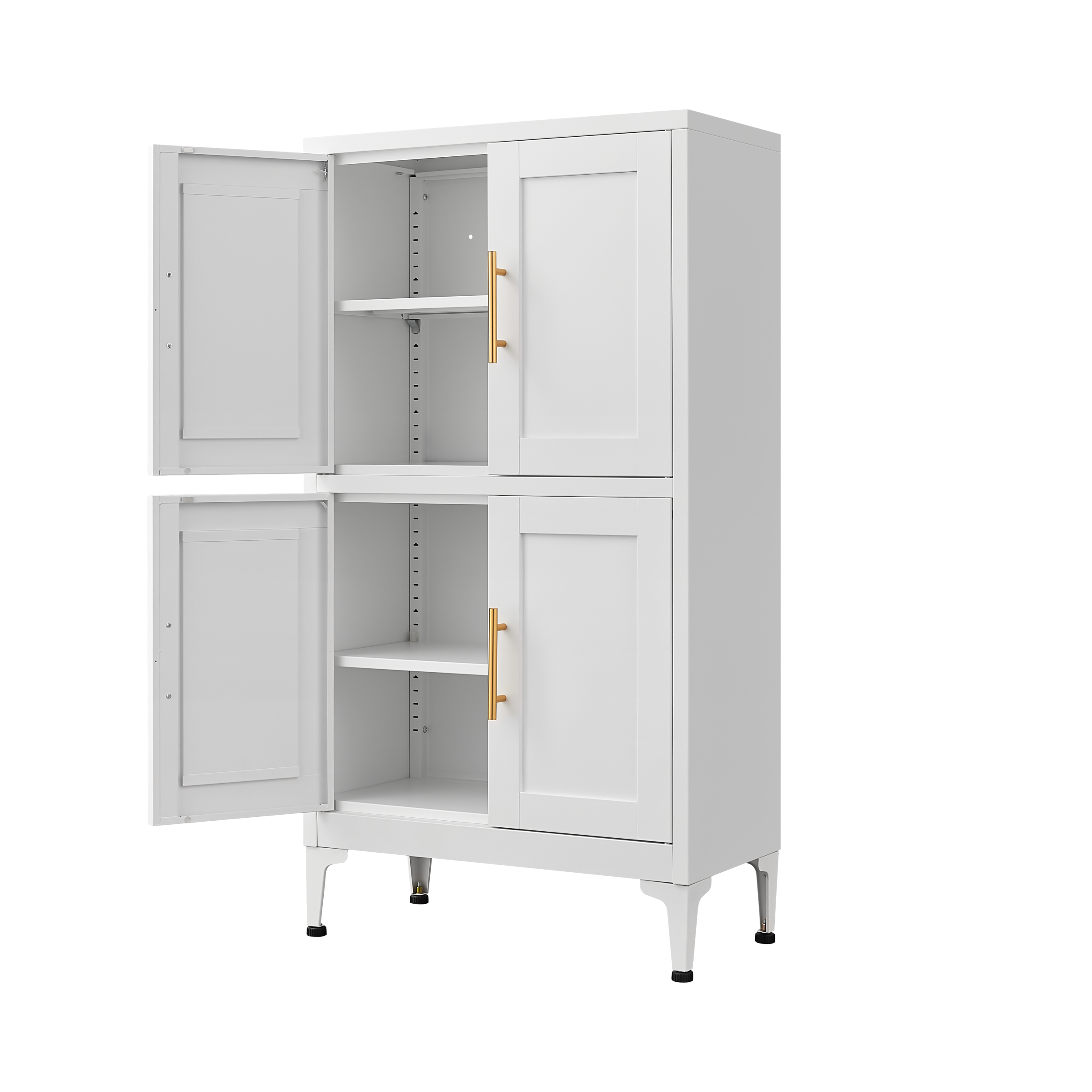 White Metal Kitchen Pantry Cabinet