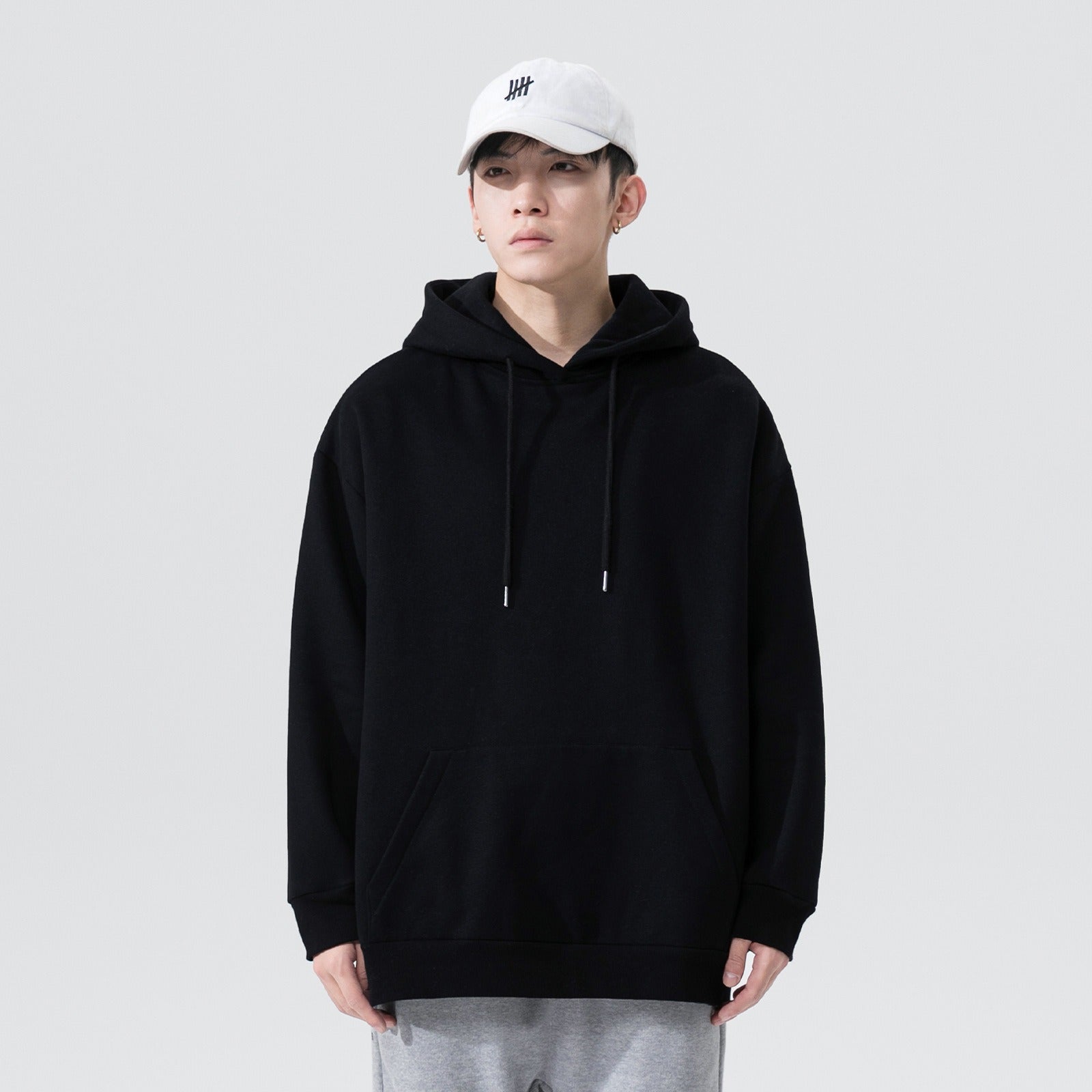 Men's Solid Color Pullover Hoodie