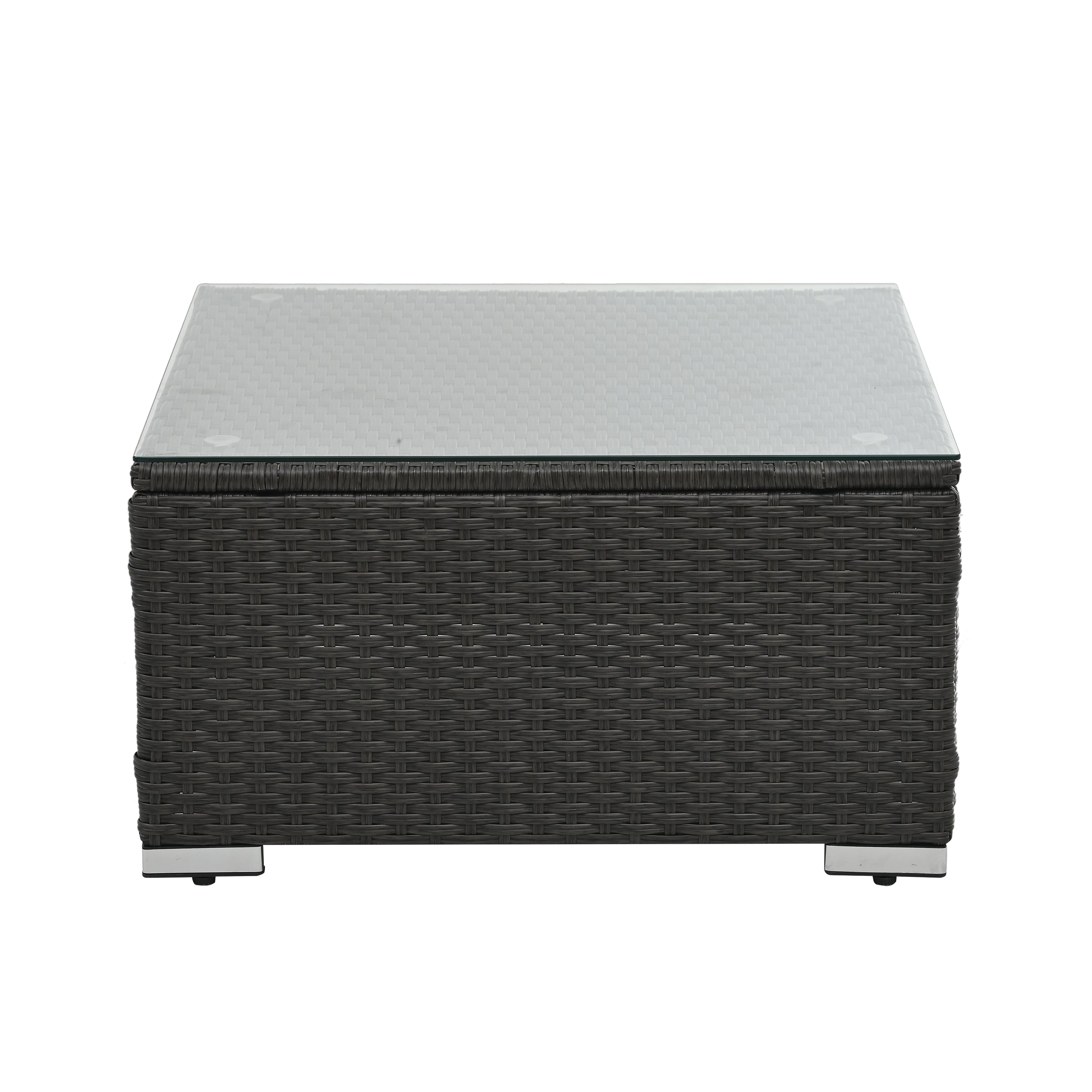 Dark Gray PE Rattan Patio Furniture Set - detail view