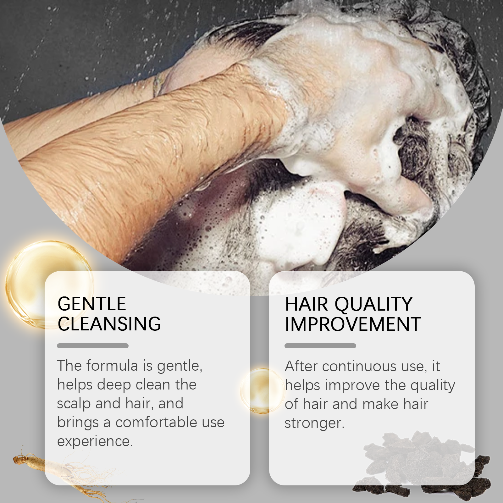 Men's Bamboo Charcoal Hair Soap - alternate view