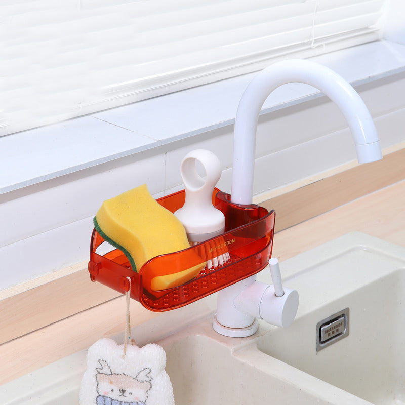 Faucet-Mount Sponge Drain Rack