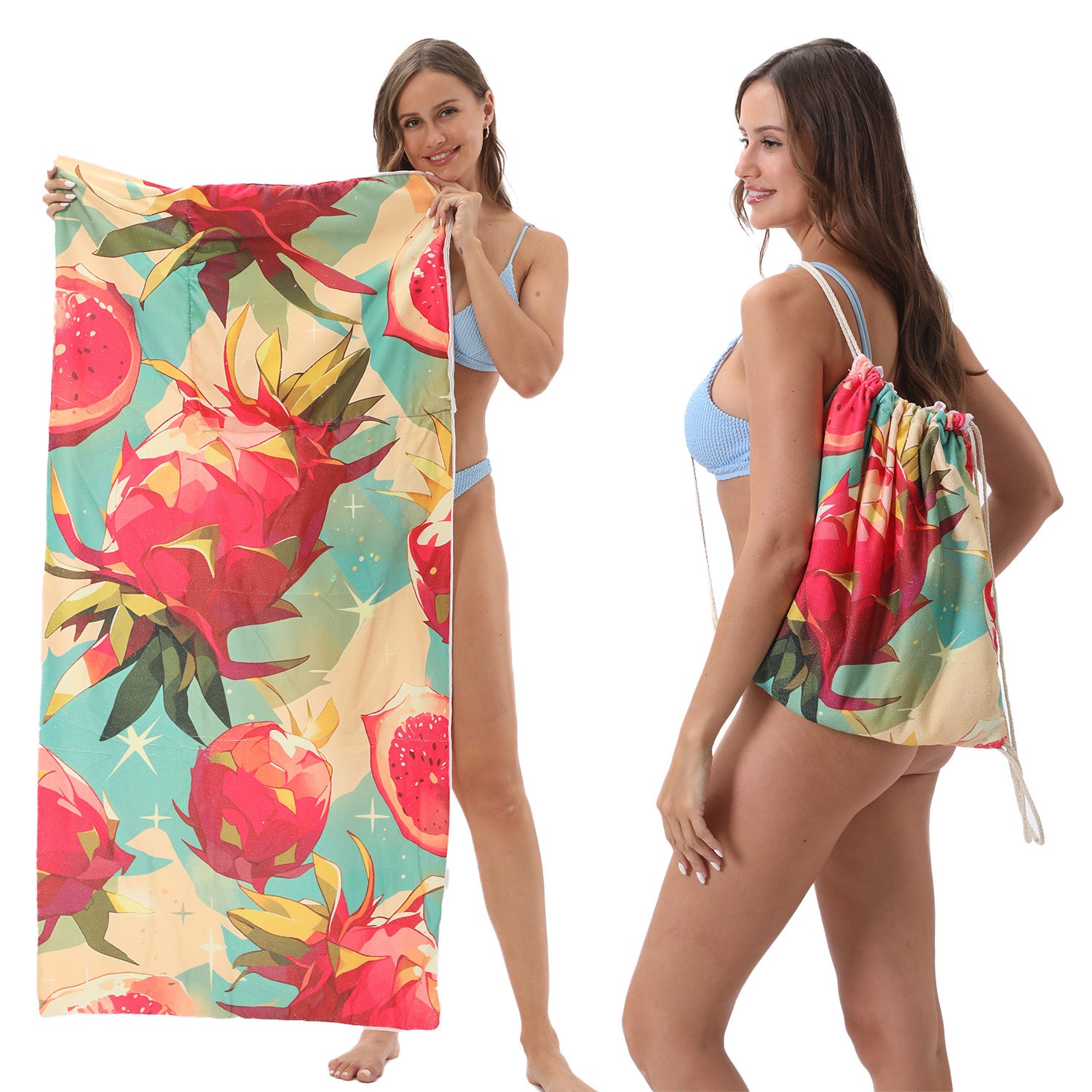 Foldable Two-in-One Beach & Bath Towel