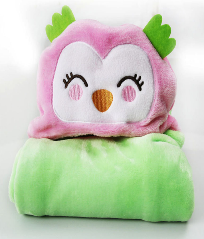 Cartoon Print Baby Hooded Bathrobe - detail view